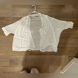 White Open-Front Cardigan